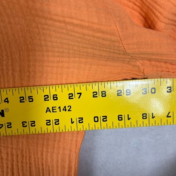 Show Me Your Mumu Johns Button Down Shirt in Orange Womens Size XS Guazy - Picture 7 of 14